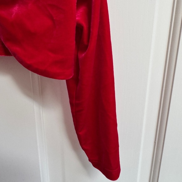 Cherokee 3T Girls Red Velvet Bolero w Faux Fur Collar Christmas Formal Sweater - Picture 2 of 6